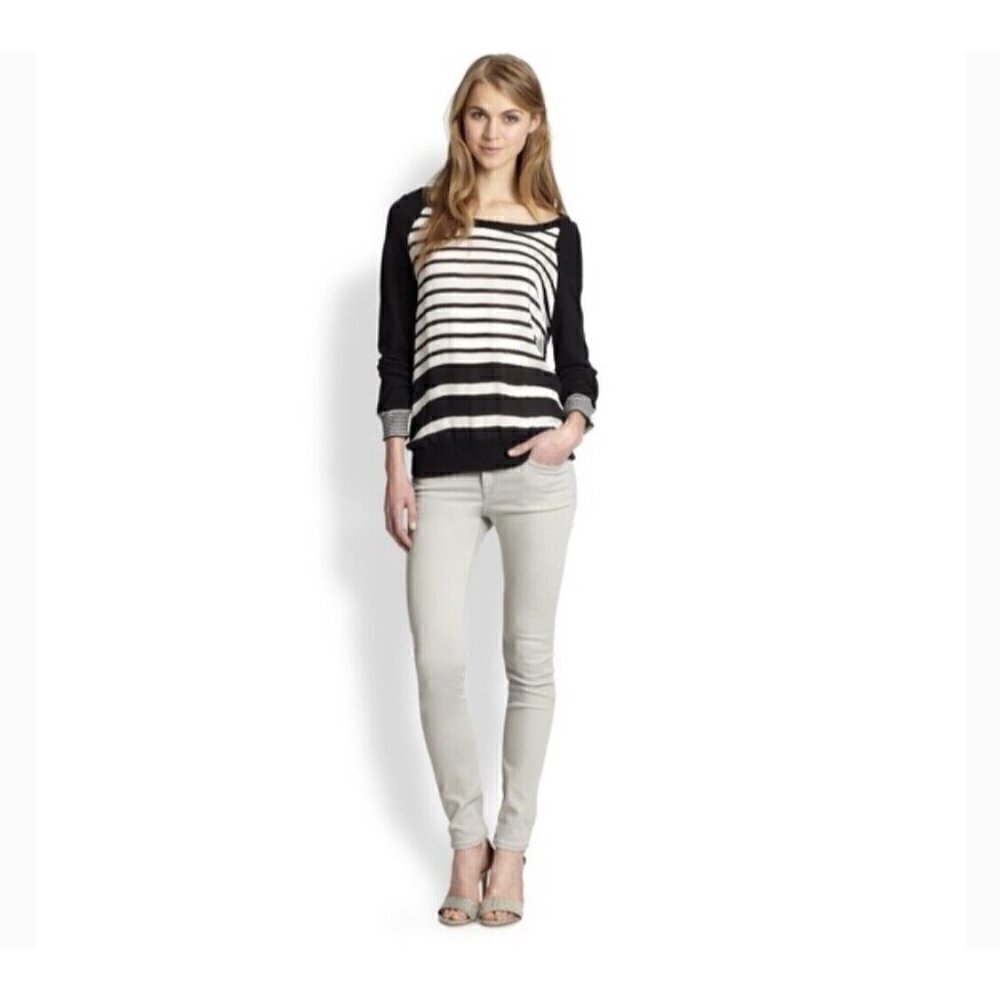 Joie Womens Sz 27 Light Gray Mid Rise Skinny Jeans